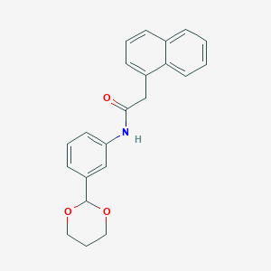 molecular formula C22H21NO3 B496816 N-[3-(1,3-dioxan-2-yl)phenyl]-2-(1-naphthyl)acetamide 