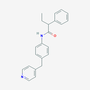 molecular formula C22H22N2O B496818 2-phenyl-N-[4-(4-pyridinylmethyl)phenyl]butanamide 