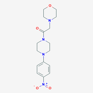 molecular formula C16H22N4O4 B4968182 4-{2-[4-(4-nitrophenyl)-1-piperazinyl]-2-oxoethyl}morpholine 