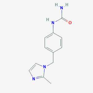 molecular formula C12H14N4O B496819 N-{4-[(2-methyl-1H-imidazol-1-yl)methyl]phenyl}urea 