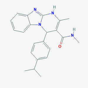molecular formula C22H24N4O B496820 4-(4-isopropylphenyl)-N,2-dimethyl-1,4-dihydropyrimido[1,2-a]benzimidazole-3-carboxamide 