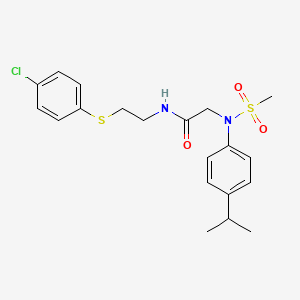 N~1~-{2-[(4-chlorophenyl)thio]ethyl}-N~2~-(4-isopropylphenyl)-N~2~-(methylsulfonyl)glycinamide