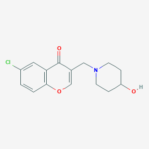 molecular formula C15H16ClNO3 B4968205 6-chloro-3-[(4-hydroxy-1-piperidinyl)methyl]-4H-chromen-4-one 