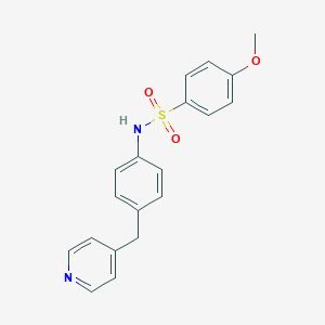 molecular formula C19H18N2O3S B496822 4-methoxy-N-[4-(pyridin-4-ylmethyl)phenyl]benzenesulfonamide 