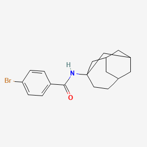 molecular formula C18H22BrNO B4968233 4-bromo-N-tricyclo[4.3.1.1~3,8~]undec-3-ylbenzamide 