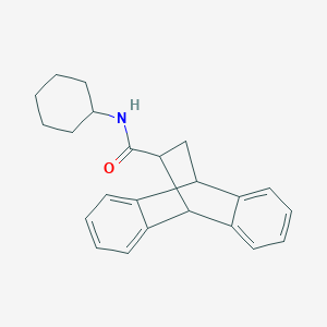 molecular formula C23H25NO B4968247 N-cyclohexyltetracyclo[6.6.2.0~2,7~.0~9,14~]hexadeca-2,4,6,9,11,13-hexaene-15-carboxamide 