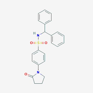 molecular formula C23H22N2O3S B496828 N-benzhydryl-4-(2-oxo-1-pyrrolidinyl)benzenesulfonamide 