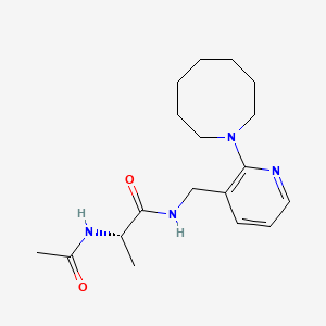 N~2~-acetyl-N~1~-{[2-(1-azocanyl)-3-pyridinyl]methyl}-L-alaninamide