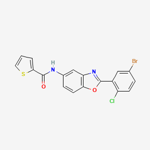 molecular formula C18H10BrClN2O2S B4968301 N-[2-(5-bromo-2-chlorophenyl)-1,3-benzoxazol-5-yl]-2-thiophenecarboxamide 