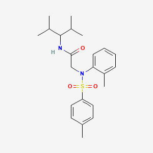 molecular formula C23H32N2O3S B4968306 N~1~-(1-isopropyl-2-methylpropyl)-N~2~-(2-methylphenyl)-N~2~-[(4-methylphenyl)sulfonyl]glycinamide 