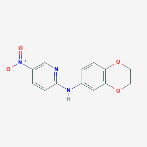 molecular formula C13H11N3O4 B496833 2H,3H-benzo[e]1,4-dioxin-6-yl(5-nitro(2-pyridyl))amine 