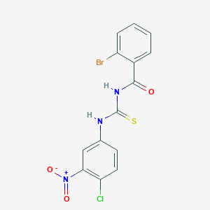 2-bromo-N-{[(4-chloro-3-nitrophenyl)amino]carbonothioyl}benzamide