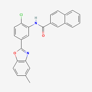molecular formula C25H17ClN2O2 B4968396 N-[2-chloro-5-(5-methyl-1,3-benzoxazol-2-yl)phenyl]-2-naphthamide 