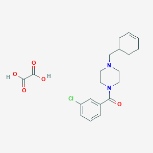 molecular formula C20H25ClN2O5 B4968400 1-(3-chlorobenzoyl)-4-(3-cyclohexen-1-ylmethyl)piperazine oxalate 