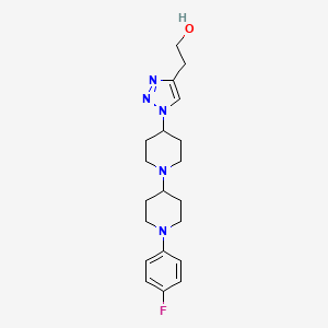 molecular formula C20H28FN5O B4968454 2-{1-[1'-(4-fluorophenyl)-1,4'-bipiperidin-4-yl]-1H-1,2,3-triazol-4-yl}ethanol trifluoroacetate (salt) 