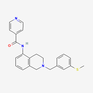 molecular formula C23H23N3OS B4968462 N-{2-[3-(methylthio)benzyl]-1,2,3,4-tetrahydro-5-isoquinolinyl}isonicotinamide 
