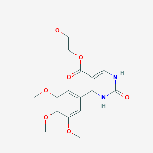 molecular formula C18H24N2O7 B4968482 2-methoxyethyl 6-methyl-2-oxo-4-(3,4,5-trimethoxyphenyl)-1,2,3,4-tetrahydro-5-pyrimidinecarboxylate 