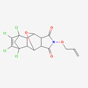 molecular formula C16H13Cl4NO4 B4968491 11-(allyloxy)-3,4,5,6-tetrachloro-14-oxa-11-azapentacyclo[6.5.1.1~3,6~.0~2,7~.0~9,13~]pentadec-4-ene-10,12-dione 