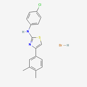 molecular formula C17H16BrClN2S B4968498 N-(4-chlorophenyl)-4-(3,4-dimethylphenyl)-1,3-thiazol-2-amine hydrobromide 