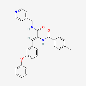 molecular formula C29H25N3O3 B4968503 4-methyl-N-(2-(3-phenoxyphenyl)-1-{[(4-pyridinylmethyl)amino]carbonyl}vinyl)benzamide 
