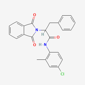 N-(4-chloro-2-methylphenyl)-2-(1,3-dioxo-1,3-dihydro-2H-isoindol-2-yl)-3-phenylpropanamide
