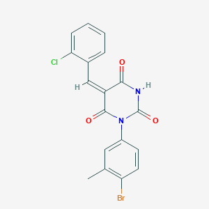 1-(4-bromo-3-methylphenyl)-5-(2-chlorobenzylidene)-2,4,6(1H,3H,5H)-pyrimidinetrione