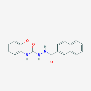 molecular formula C19H17N3O3 B4968516 N-(2-methoxyphenyl)-2-(2-naphthoyl)hydrazinecarboxamide 