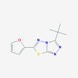 molecular formula C11H12N4OS B496852 3-Tert-butyl-6-(2-furyl)[1,2,4]triazolo[3,4-b][1,3,4]thiadiazole CAS No. 899399-68-9