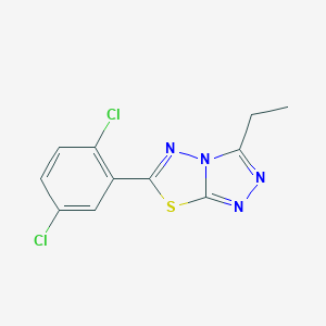 molecular formula C11H8Cl2N4S B496853 6-(2,5-Dichlorophenyl)-3-ethyl[1,2,4]triazolo[3,4-b][1,3,4]thiadiazole 