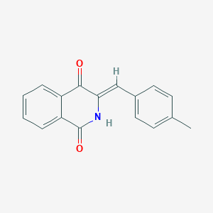 molecular formula C17H13NO2 B4968534 3-(4-methylbenzylidene)-2,3-dihydro-1,4-isoquinolinedione 