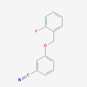 molecular formula C14H10FNO B4968557 3-[(2-fluorobenzyl)oxy]benzonitrile 