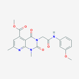 molecular formula C20H20N4O6 B4968564 methyl 3-{2-[(3-methoxyphenyl)amino]-2-oxoethyl}-1,7-dimethyl-2,4-dioxo-1,2,3,4-tetrahydropyrido[2,3-d]pyrimidine-5-carboxylate 