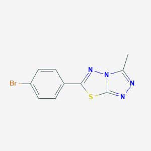 molecular formula C10H7BrN4S B496857 6-(4-溴苯基)-3-甲基[1,2,4]三唑并[3,4-b][1,3,4]噻二唑 CAS No. 925641-63-0