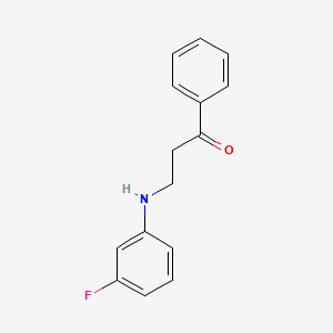 3-[(3-fluorophenyl)amino]-1-phenyl-1-propanone