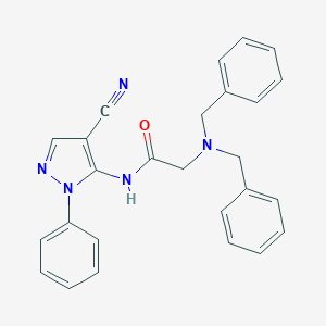 molecular formula C26H23N5O B496859 N-(4-cyano-1-phenyl-1H-pyrazol-5-yl)-2-(dibenzylamino)acetamide 