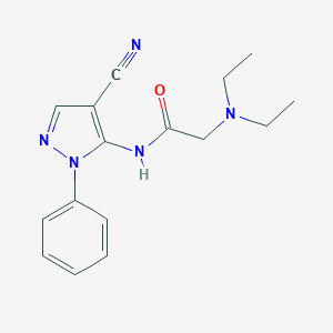 molecular formula C16H19N5O B496860 N-(4-cyano-1-phenyl-1H-pyrazol-5-yl)-2-(diethylamino)acetamide CAS No. 724702-53-8