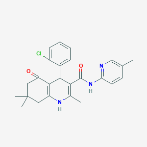 4-(2-chlorophenyl)-2,7,7-trimethyl-N-(5-methyl-2-pyridinyl)-5-oxo-1,4,5,6,7,8-hexahydro-3-quinolinecarboxamide