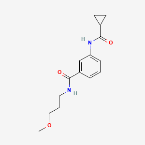 molecular formula C15H20N2O3 B4968615 3-[(cyclopropylcarbonyl)amino]-N-(3-methoxypropyl)benzamide 