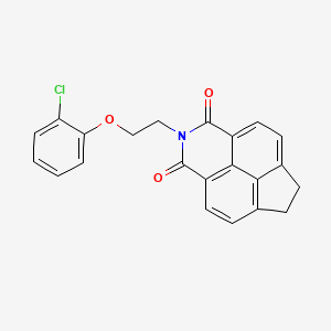 molecular formula C22H16ClNO3 B4968626 2-[2-(2-chlorophenoxy)ethyl]-6,7-dihydro-1H-indeno[6,7,1-def]isoquinoline-1,3(2H)-dione 