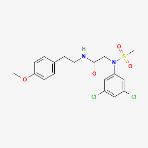 molecular formula C18H20Cl2N2O4S B4968636 N~2~-(3,5-dichlorophenyl)-N~1~-[2-(4-methoxyphenyl)ethyl]-N~2~-(methylsulfonyl)glycinamide 
