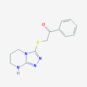 molecular formula C13H14N4OS B496864 1-Phenyl-2-(5,6,7,8-tetrahydro[1,2,4]triazolo[4,3-a]pyrimidin-3-ylsulfanyl)ethanone 