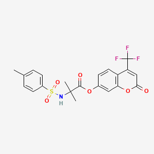 2-oxo-4-(trifluoromethyl)-2H-chromen-7-yl 2-methyl-N-[(4-methylphenyl)sulfonyl]-L-alaninate