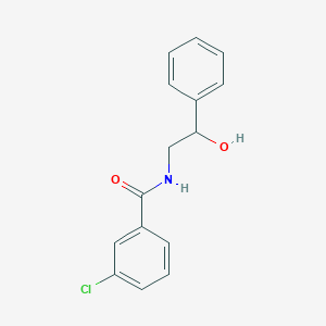 molecular formula C15H14ClNO2 B4968655 3-chloro-N-(2-hydroxy-2-phenylethyl)benzamide 