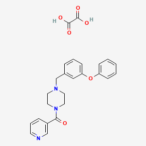 molecular formula C25H25N3O6 B4968660 1-(3-phenoxybenzyl)-4-(3-pyridinylcarbonyl)piperazine oxalate 