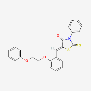 5-[2-(2-phenoxyethoxy)benzylidene]-3-phenyl-2-thioxo-1,3-thiazolidin-4-one