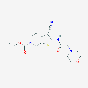 ethyl 3-cyano-2-[(4-morpholinylacetyl)amino]-4,7-dihydrothieno[2,3-c]pyridine-6(5H)-carboxylate