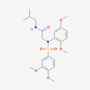 molecular formula C22H30N2O7S B4968724 N~2~-(2,5-dimethoxyphenyl)-N~2~-[(3,4-dimethoxyphenyl)sulfonyl]-N~1~-isobutylglycinamide 
