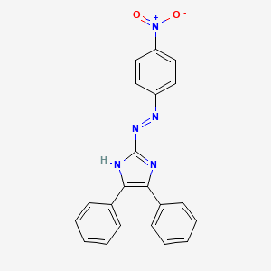molecular formula C21H15N5O2 B4968744 2-[(4-nitrophenyl)diazenyl]-4,5-diphenyl-1H-imidazole 