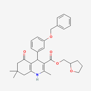 tetrahydro-2-furanylmethyl 4-[3-(benzyloxy)phenyl]-2,7,7-trimethyl-5-oxo-1,4,5,6,7,8-hexahydro-3-quinolinecarboxylate