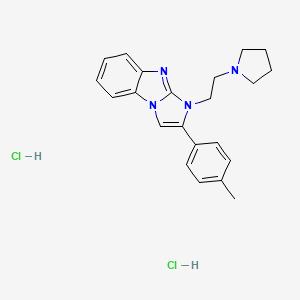molecular formula C22H26Cl2N4 B4968851 2-(4-methylphenyl)-1-[2-(1-pyrrolidinyl)ethyl]-1H-imidazo[1,2-a]benzimidazole dihydrochloride 